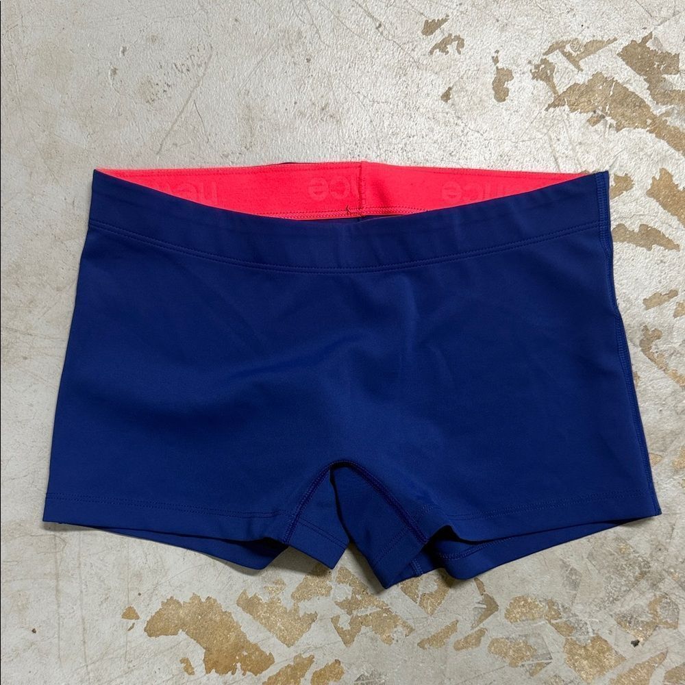 Women's Blue and Pink Shorts NWOT New Balance Athletic Spandex Shorts Size Smal